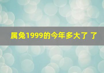 属兔1999的今年多大了 了